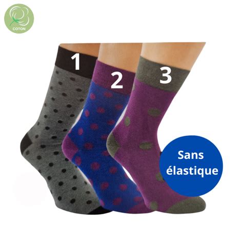 Chaussettes Pois Hommes Sans Lastique