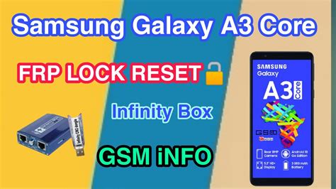 Samsung A3 Core Sm A013gds Frp Reset Done By Using Infinitybox