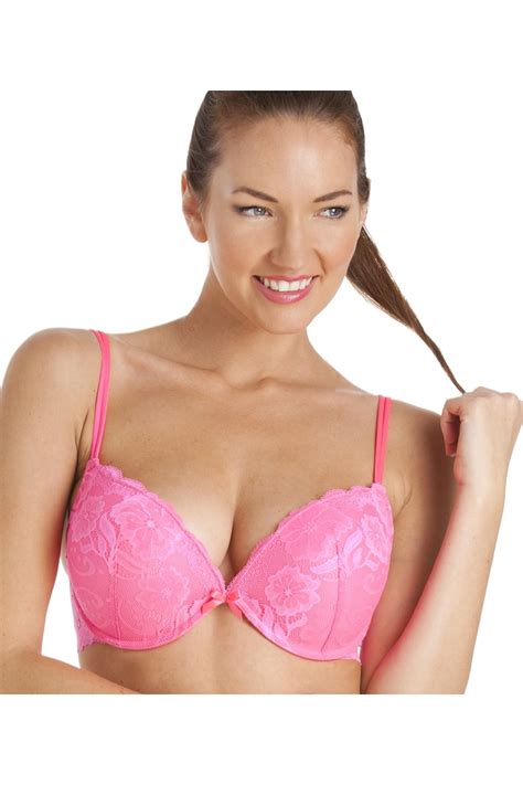 Super Boost Padded Push Up Pink Underwire Bra