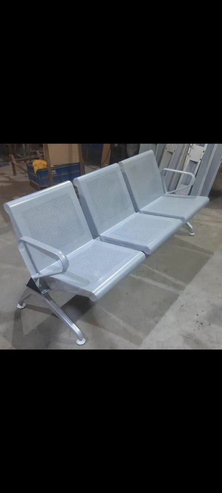 Silver Metro Three Seater Chair For Hospital Seating Capacity 3 At