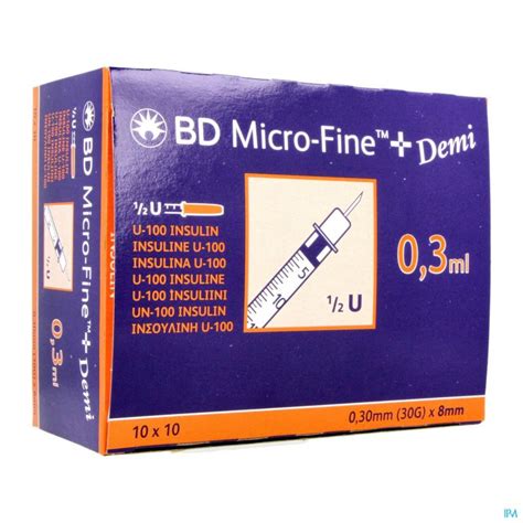 Bd Microfine Ins Sp Demi 0 3ml 30g 8mm 100 324826