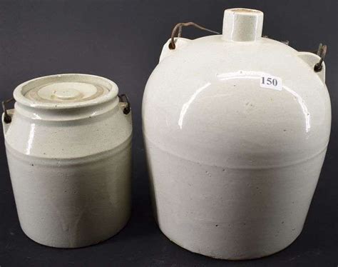 Stoneware Jug And Canning Crock W Lid Bhd Auctions