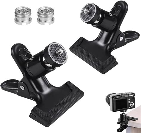 Reforung Pack Of Clamp Holder Camera Flash Mount Tripod Clamp