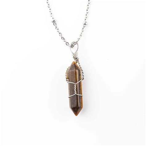 Tiger Eye Gemstone Necklace Atelier Yuwa Ciao Jp