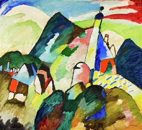 Murnau With Church Ii Murnau Mit Kirche Painting By Wassily Kandinsky