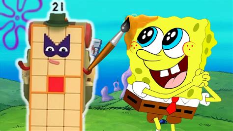 Spongebob Squarepants In Style Numberblocks 21 30 Color Swap Youtube