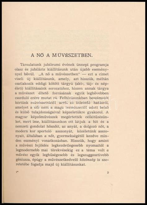 A nő a művészetben A 75 ik jubiláris év harmadik kiállítása Képes