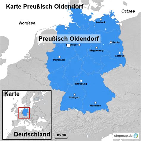 StepMap Karte Preußisch Oldendorf Landkarte für Deutschland