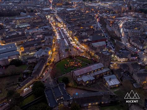 Skipton Christmas Market Aerial Photos - Aerial Photography and Video - Ascent Aerial Photography