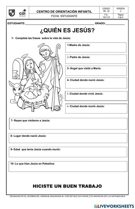 Quien es jesús activity Bible school crafts Bible activities Catechism