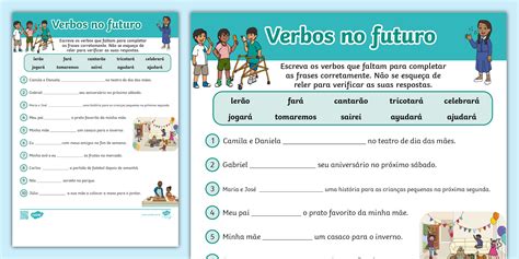 Complete com os verbos no futuro (teacher made) - Twinkl
