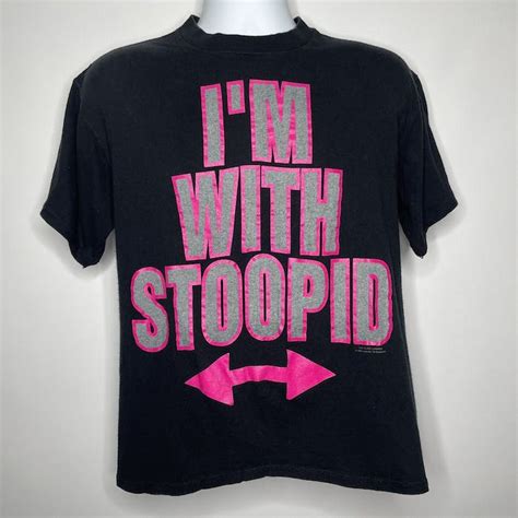 Brockum 1991 Alice Cooper Hey Stoopid I'm With Stoopid Black T-shirt ...