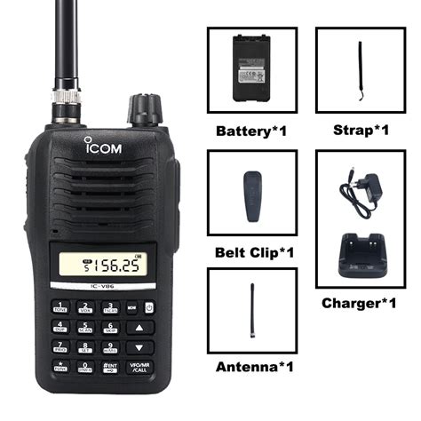 Icom Radio Original Japan V86 Portable Two Way Radio Walkie Talkie Long Range 15km Vhf 7 Watts