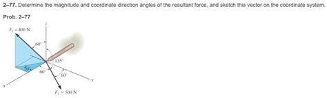 Solved 2 77 Determine The Magnitude And Coordinate Chegg