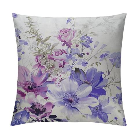 Lavender Throw Pillow Cushion Cover Pastel Cornflowers Bridal Classic