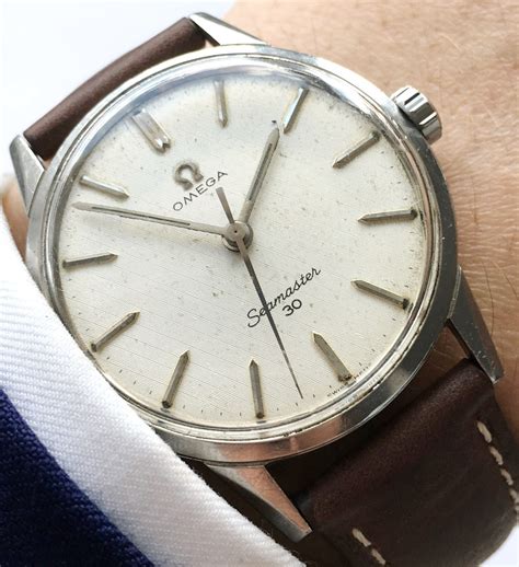 Rare Omega Seamaster 30 Factory Original Vintage Linen Dial Vintage