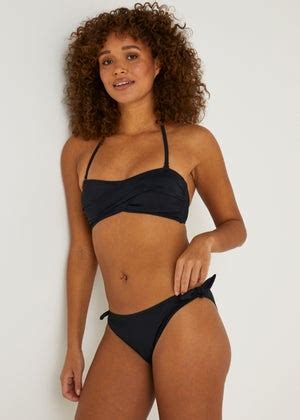 Black Twist Bikini Bottoms Matalan