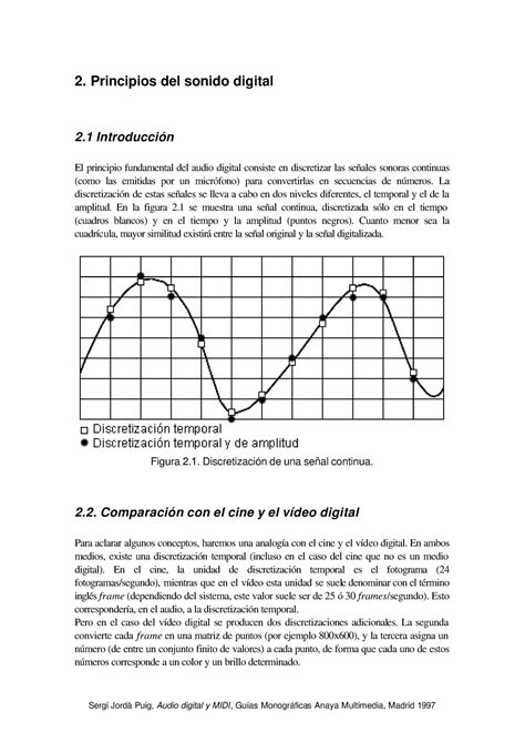 Audio Digital Informaci N Para Comprender El Sonido Desde Lo M S