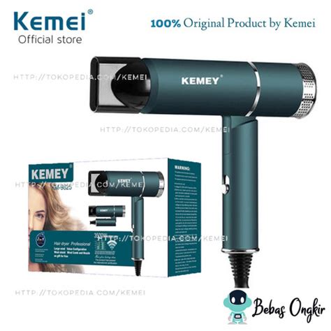 Promo Alat Pengering Rambut Hair Dryer Lipat Panas Dingin Cool Kemei Km