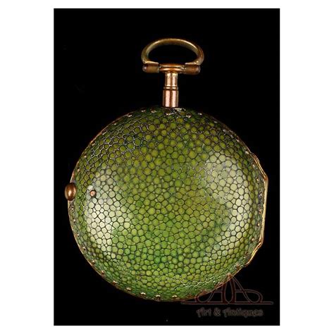 Antique Verge Fusee Pocket Watch Double Case Shagreen James Jamieson