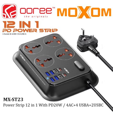 Moxom Mx St Extension Socket In Power Strip Unversal Socket