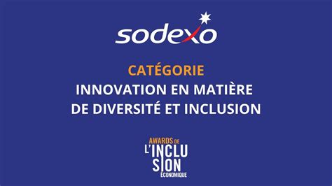 Sodexo x awards de l inclusion économique Innovation en matière de