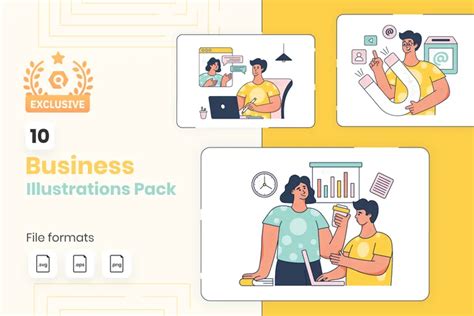 Premium Social Media Illustration Pack From Business Illustrations