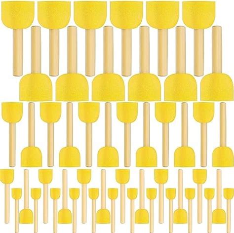 WAFJAMF 20 Pieces Assorted Size Round Sponges Brush Set Paint Tools