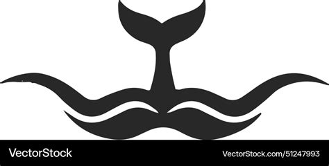 Minimalistic Whale Tail Design Royalty Free Vector Image