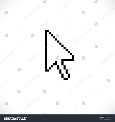 Old Style Pixel Computer Mouse Cursor Stock Vector Royalty Free