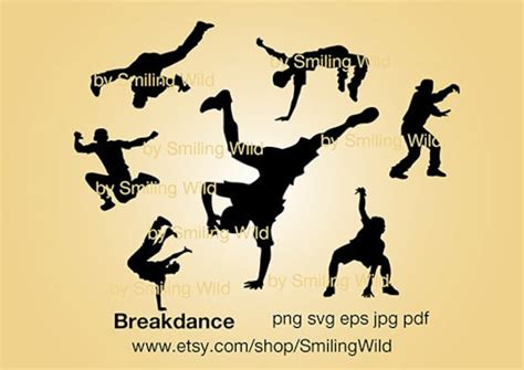 Breakdance Svg Cut File Cuttable Silhouette Street Dances Etsy