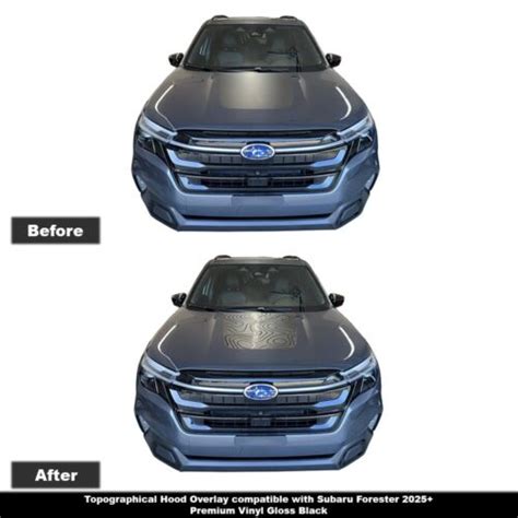 Crux Motorsports Hood Stripe Topographical Overlay For Subaru Forester