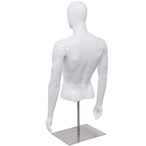 Giantex Male Mannequin Torso Head Turn Dress Form Display Adjust Height