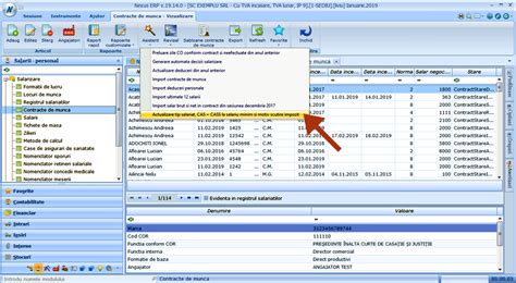 Nexus Salarii Asistent Actualizare In Contractele De Munca Tip