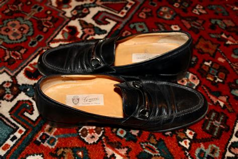 Vintage 1980s Gucci Black Loafers