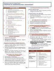 M05 ASSESSMENT.pdf - NUR81020 CARE OF OLDER ADULT CHAPTER 04: gerontologic assessment OUTLINE OF ...