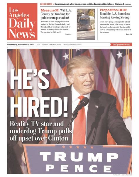 Newspaper Front Pages On Donald Trump S Win The Atlantic