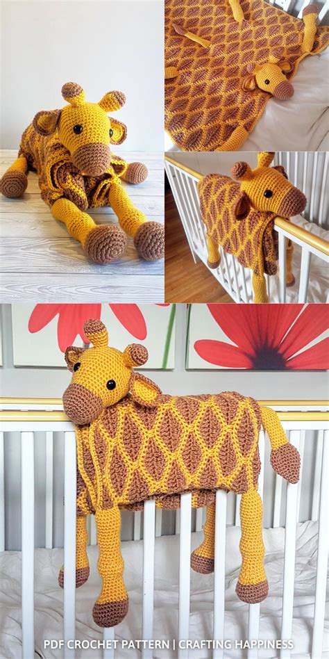 Giraffe Baby Blanket A Cute Blanket That Folds Into A Toy Can Be