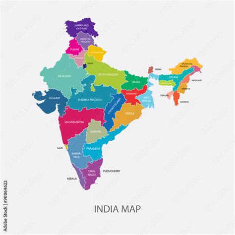 Map Of India With Regions - Aloise Marcella