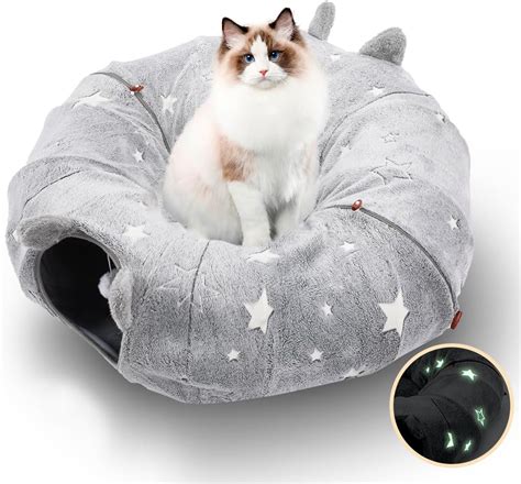 Amazon Guuluu Cat Tunnel Bed For Indoor Cats Self Luminous Cat