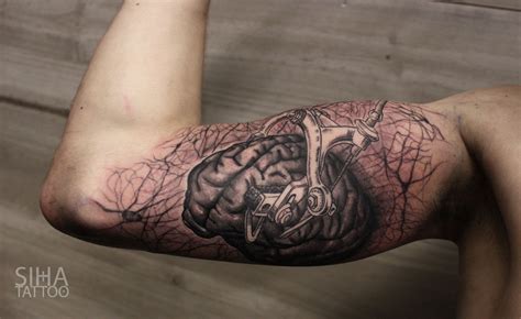 Brain Tattoo by Mocho at Siha Tattoo Barcelona | Brain tattoo, Tattoos ...