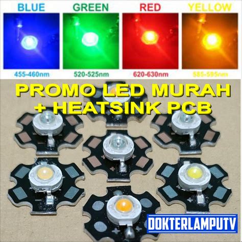 Jual Lampu Led Hpl Watt W Heatsink Pendingin Warna Hijau Putih