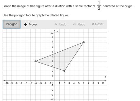 Solved Graph The Image Of This Triangle After A Dilation With A