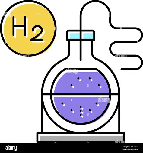 Use In Synthesis Hydrogen Color Icon Vector Illustration Stock Vector