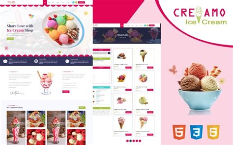 Creamo - Ice Cream Frozen Yogurt HTML5 Website Template