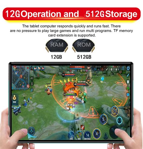 Планшетофон Android 12,0 Pad 5 Pro, планшет 12 Гб + 512 ГБ, планшетный ...