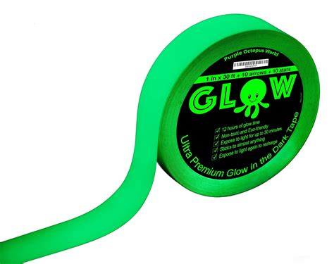 Glow In The Dark Tape In X Ft Hours Extended Glow Safety