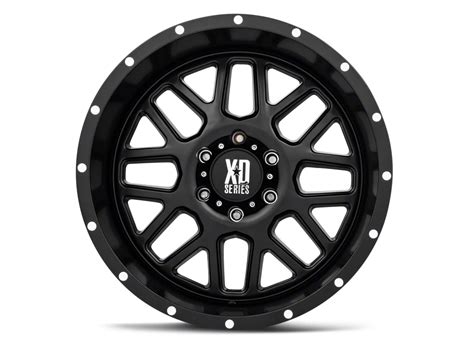 XD Titan Grenade Satin Black 6 Lug Wheel 20x10 24mm Offset