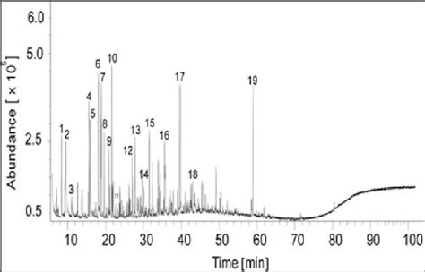 Gc Ms Chromatogram Of Bio Oil Download Scientific Diagram