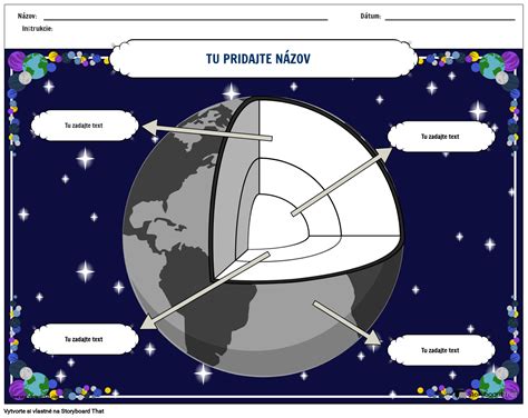 Označte a vyfarbite Vrstvy Zeme Storyboard par sk examples